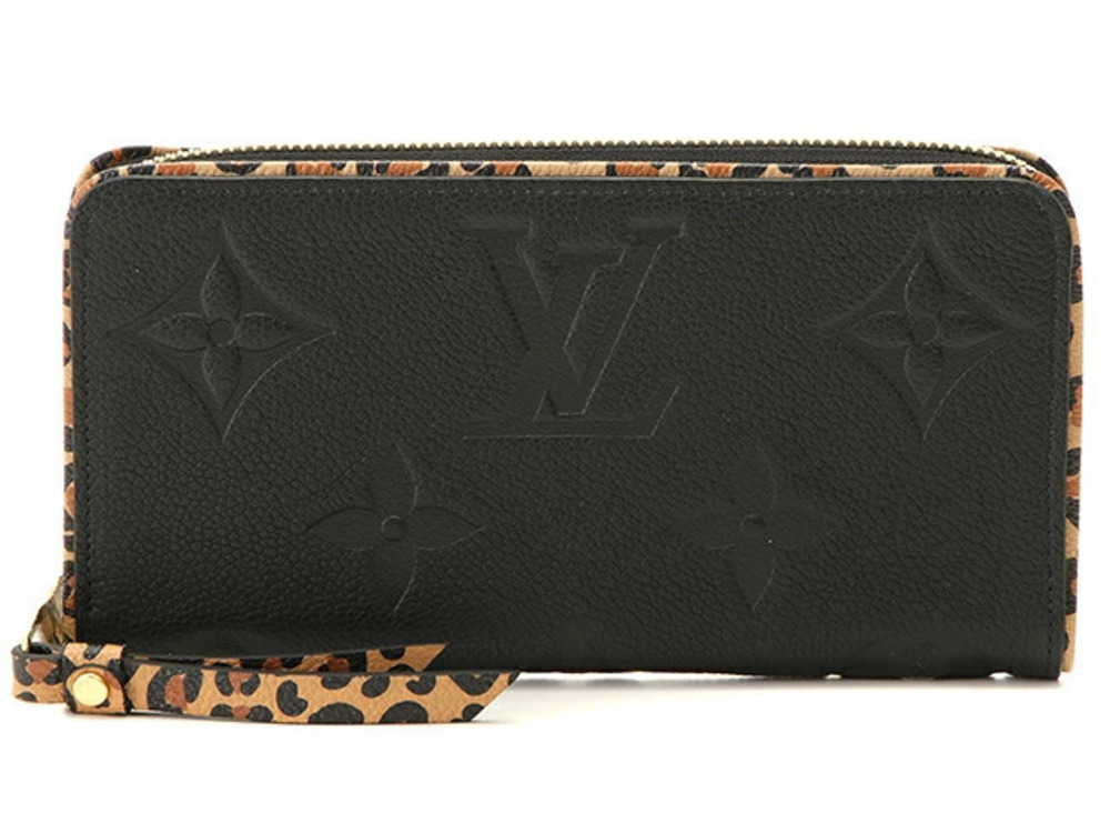 LOUIS VUITTON Long Wallet Zippy Monogram Empreinte Noir Black Wild Heart